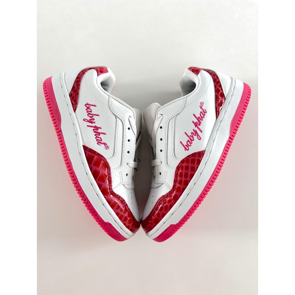 Vintage Baby Phat White Pink Croc Y2K Sneakers Womens 9 Made in 2001